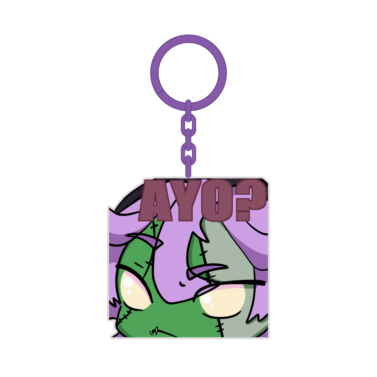Grim Gltich Ayo Keychain