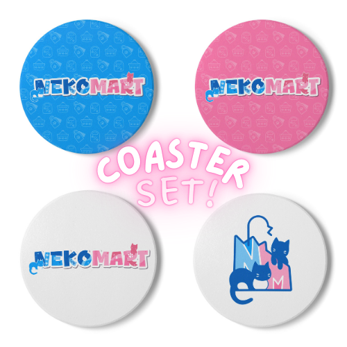 NEKOMART Brand Coaster Set of 4